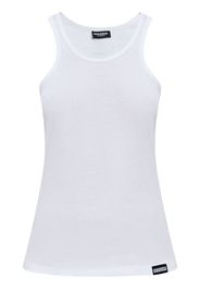 DSQUARED2 logo-patch tank top - Bianco