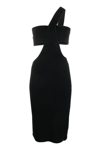 Dundas one-shoulder midi dress - Nero