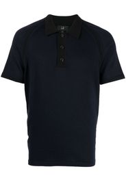 Dunhill short raglan-sleeve wool polo shirt - Blu