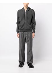 Dunhill long-sleeves zip-up hoodie - Grigio