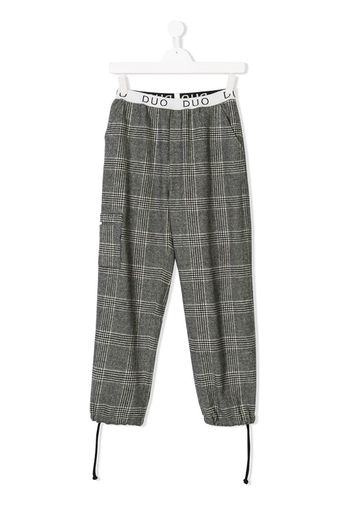 Pantaloni cargo con motivo tartan