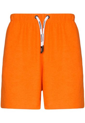 drawstring cotton track shorts