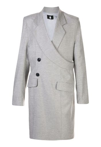 asymmetric wrap-style coat