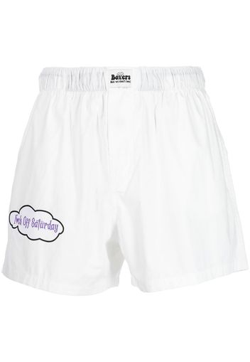 DUOltd Boxer con stampa - Bianco