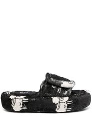 DUOltd Slippers con motivo pecora - Nero