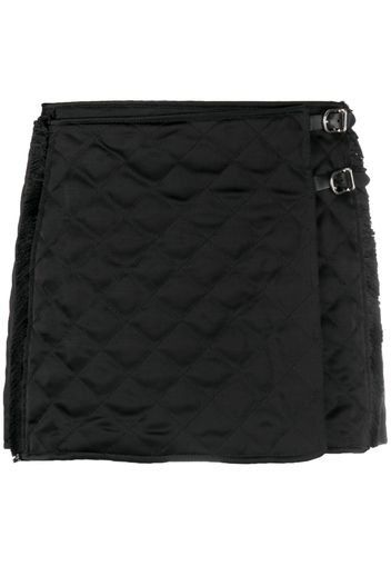 Durazzi Milano quilted wrap-style mini skirt - Nero