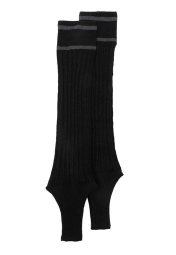 Durazzi Milano fingerless ribbed-knit gloves - Nero