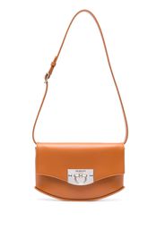 Durazzi Milano logo-engraved leather shoulder bag - Argento