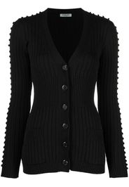 Durazzi Milano V-neck ribbed cardigan - Nero