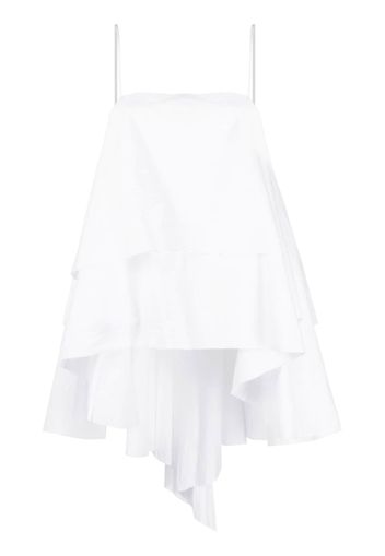 Dusan high-low ruffled tank top - Bianco