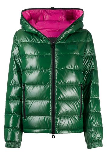 quilted zipped puffer jacket