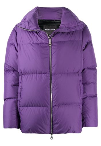 purple padded jacket