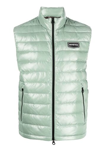 Duvetica logo-patch quilted gilet - Verde