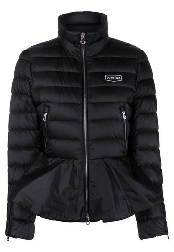 Duvetica peplum puffer jacket - Nero