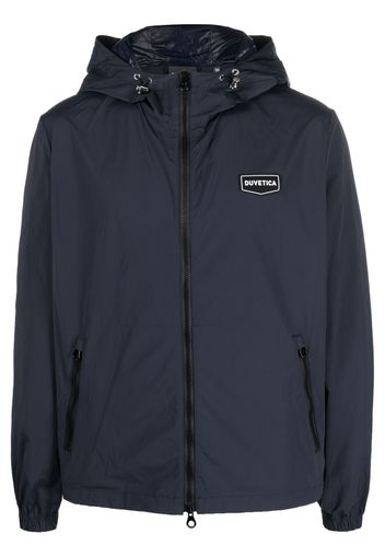 Duvetica logo-patch hooded jacket - Blu