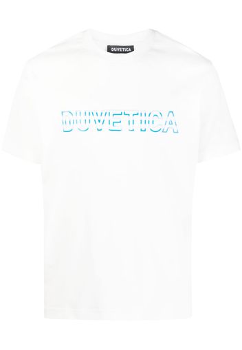 Duvetica logo-print cotton T-shirt - Bianco