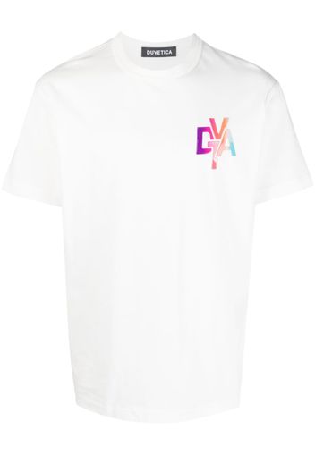 Duvetica logo-print cotton T-shirt - Bianco