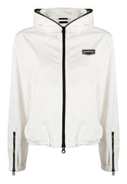 Duvetica logo-patch hooded jacket - Bianco