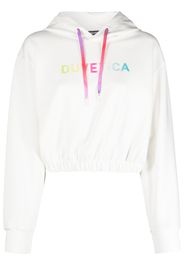 Duvetica logo-print cropped hoodie - Toni neutri