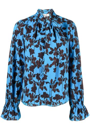 DVF Diane von Furstenberg printed long-sleeve blouse - Blu