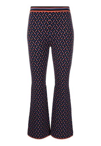 DVF Diane von Furstenberg Pantaloni Juno con motivo jacquard - Blu