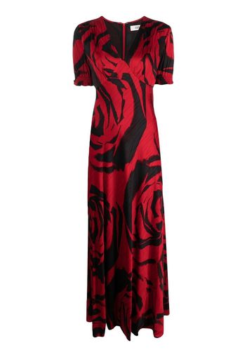 DVF Diane von Furstenberg Walker graphic print dress - Rosso