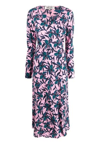 DVF Diane von Furstenberg floral-print wrap dress - Rosa