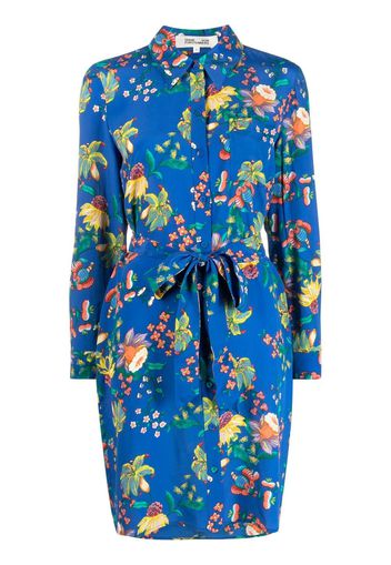 DVF Diane von Furstenberg floral-print dress - Blu