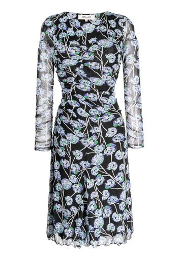 DVF Diane von Furstenberg Missy floral-print midi dress - Nero