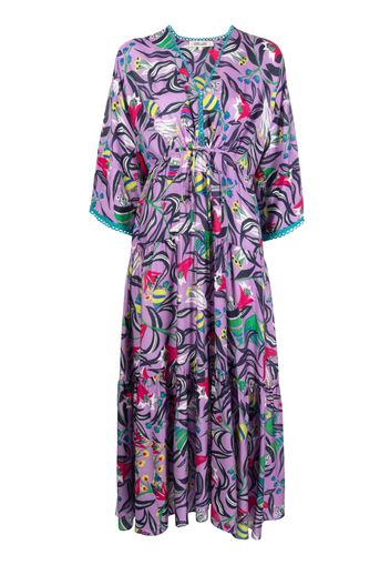 DVF Diane von Furstenberg graphic-print mid-length dress - Viola