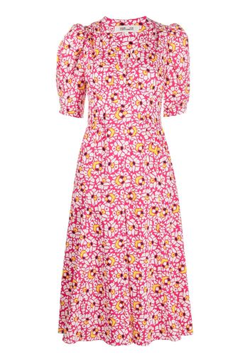 DVF Diane von Furstenberg floral-print midi dress - Rosa