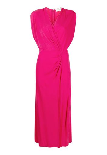 DVF Diane von Furstenberg V-neck sleeveless midi dress - Rosa