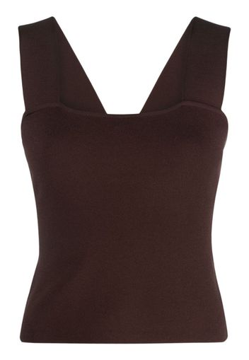 DVF Diane von Furstenberg crossover-back knitted vest top - Marrone