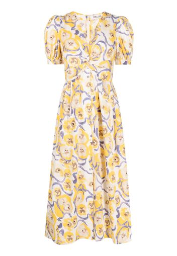 DVF Diane von Furstenberg abstract-print cotton dress - Giallo