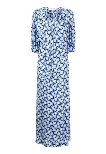 DVF Diane von Furstenberg Drogo graphic-print maxi dress - Blu