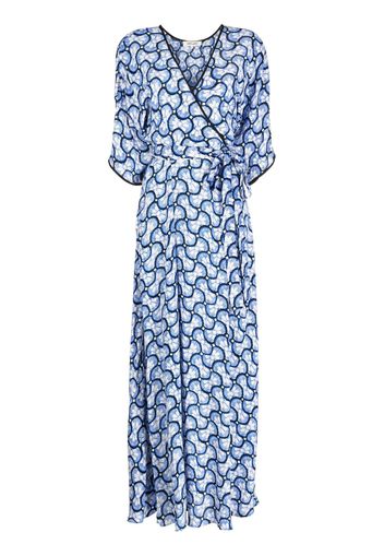 DVF Diane von Furstenberg Eloise V-neck maxi dress - Blu