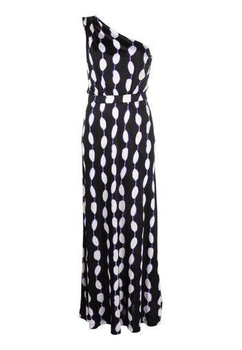 DVF Diane von Furstenberg abstract-print midi dress - Nero