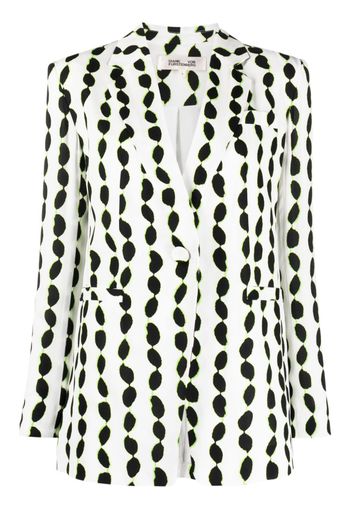 DVF Diane von Furstenberg Dalton abstract-print blazer - Bianco