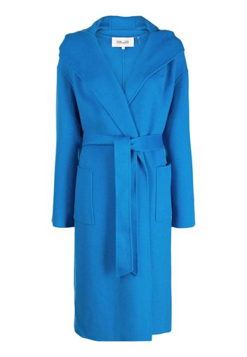 DVF Diane von Furstenberg felted wool long coat - Blu