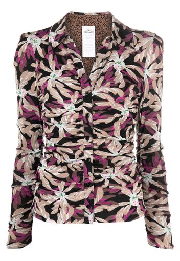 DVF Diane von Furstenberg Nathaniel ruched reversible shirt - Toni neutri