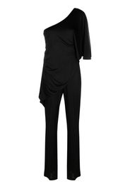 DVF Diane von Furstenberg ruched one-shoulder jumpsuit - Nero