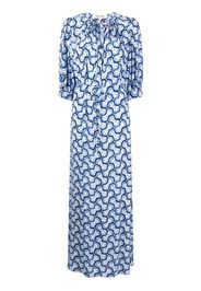 DVF Diane von Furstenberg Drogo graphic-print maxi dress - Blu