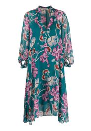 DVF Diane von Furstenberg Ileana floral-print chiffon dress - Verde