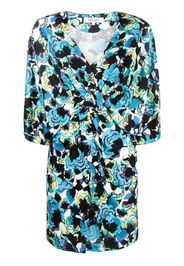 DVF Diane von Furstenberg printed twist-detail minidress - Blu