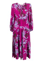 DVF Diane von Furstenberg Abito Dominique midi a fiori - Viola