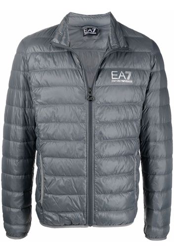 Ea7 Emporio Armani logo padded jacket - Grigio