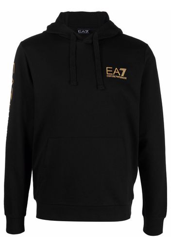 Ea7 Emporio Armani logo-print hoodie - Nero