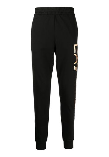 Ea7 Emporio Armani logo-print track pants - Nero