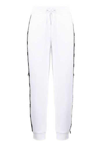 Ea7 Emporio Armani logo-stripe track pants - Bianco