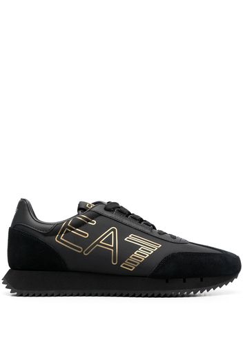 Ea7 Emporio Armani logo-print low-top sneakers - Nero